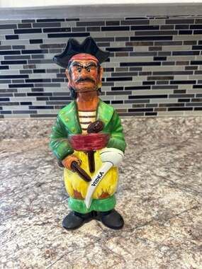 Vintage McCoy Pottery Pirate Decanter Figure for Vodka